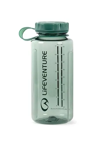 Lifeventure 1 Liter Tritanflasche für Wandern, Camping, Outdoor-Sport, aus BPA-freiem Material, auslaufsicher, Schraubverschluss, mit seitlichem Volumenmessung