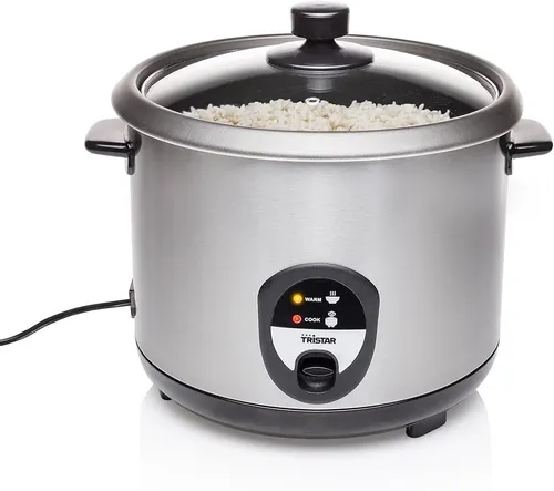 Tristar Reiskocher 2,2L Edelstahl/Schwarz 900 Watt in silber von Tristar