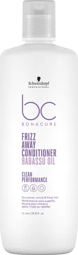 Schwarzkopf BonaCure Frizz Away Conditioner - 1000 ml, veganer Anti-Frizz-Conditioner für geschmeidiges, glänzendes Haar bis zu 72 Stunden