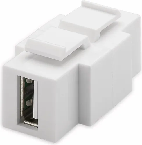 Goobay 79930 Keystone Modul USB Kupplung - USB-A auf USB-B, Highspeed Übertragung und einfache Snap-In Montage für vielseitige Anwendungen