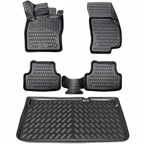 ELMASLINE 3D Gummimatten & Kofferraumwanne Set für FIAT 500X (I) 2014-2018