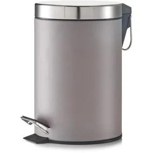 Zeller Mülleimer 18222, grau, Kosmetikeimer aus Metall, 3 Liter