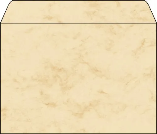 SIGEL DU203 Briefumschläge Marmor beige, C5, 25 Stück, gummiert