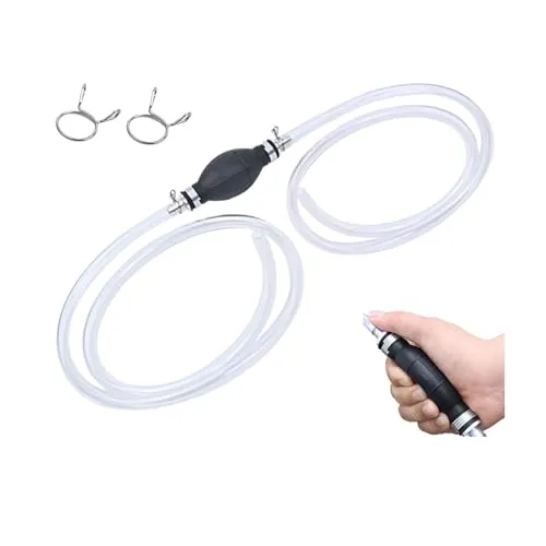 Locisne watervloeistofpomp, draagbare Auto-brandstofpomp, handmatige Hand-sifonpomp voor Gas, Benzine-Olie, Diesel, vloeibaar Aquarium, oplosmiddel, met in totaal 2 m Slang, Siphon-Benzinpumpen