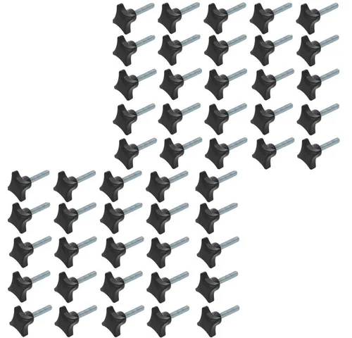 Walter Bethke Kreuzgriffschraube M6 x 40 mm - 50 Stück - Praktisches Set mit 50 Kreuzgriffschrauben M6 x 40 mm und einem Griffdurchmesser von 32 mm, ideal für vielseitige Befestigungsanwendungen.