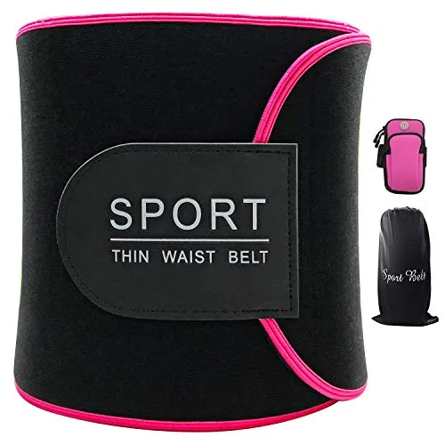 Baozun Bauchweggürtel Fitnessgürtel Fitness Gürtel Schwitzgürtel zur Verstellbarer Neopren Sauna Bauchweggürtel Gewichthebergürtel (Mehrfarbig)