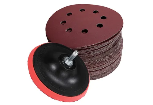 peveha24 Schleifscheibe Klett Schleifscheiben 125mm 70 Blatt K40-600 + Schleifteller, 10 Körnungen, von Korn 40 bis Korn 600