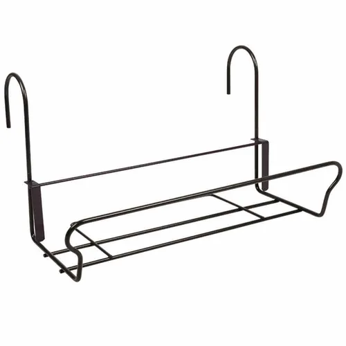 JARDIFER Universal Balkonkasten-Halter schwarz mit Sicherheitshaken 41,5 x 22 cm