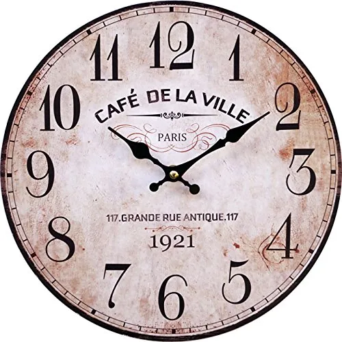 LB H&F Vintage Wanduhr lautlos