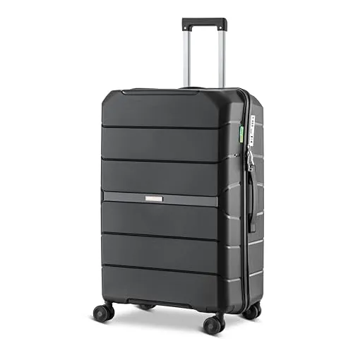 Skycases Urban Adventurer Handgepäck 44L – Schwarz – Hartschalenkoffer mit 4 Rollen & Zahlenschloss