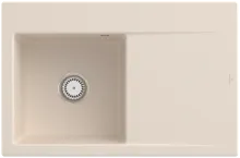 Villeroy & Boch Subway Style 45 Ivory Keramikspüle - Hochwertige Keramikspüle mit Excenterbetätigung in elegantem Ivory, ideal für Unterschränke ab 45 cm. Maße: 78 x 51 cm.