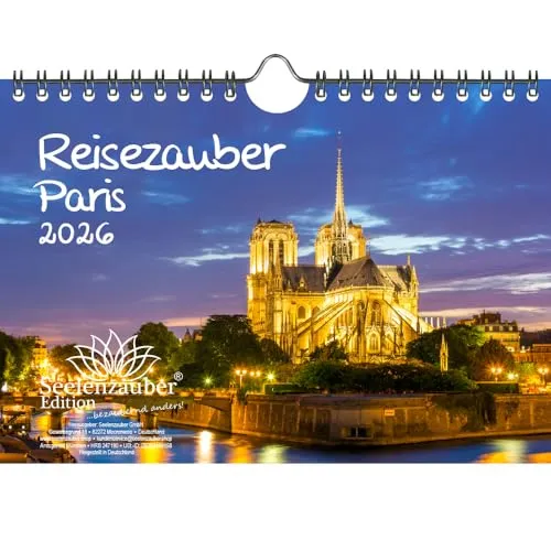 Reisezauber Paris DIN A5 Kalender für 2026 Urlaub Frankreich - Seelenzauber