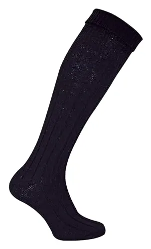 Sock Snob Herren Kilt Socken | Thermo Kniestrümpfe Winter | Dick und Warm Extra Lange Woolsocken (DE/NL/SE/PL, Numerisch, 39, 45, Regular, Regular, Schwarz)