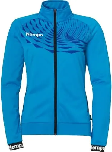 Kempa Wave 26 Poly Jacket Women - Sportjacke aus 100% recyceltem Polyester, atmungsaktiv und schnelltrocknend, ideal für aktive Damen und Mädchen.