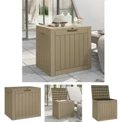 The Living Store Gartenbox Hellbraun 55,5x43x53 cm aus Polypropylen