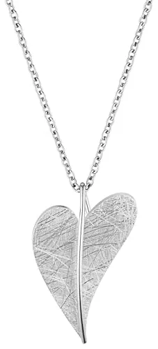 Ernstes Design Kettenanhänger AN205 Herz aus Edelstahl - Eleganter Kettenanhänger in Herzform aus hochwertigem Edelstahl, mit einzigartiger, gekratzt Oberfläche – perfekt für besondere Anlässe oder als liebevolles Geschenk.