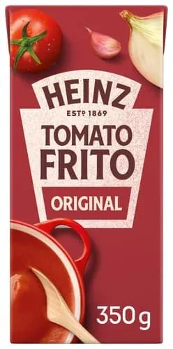 Heinz Tomato Frito 350 g - Gemüsekonserven, perfekte Grundlage für leckere Gerichte mit sonnengereiften Tomaten für intensiven Geschmack.