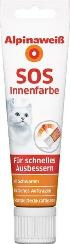 Alpinaweiß SOS Innenfarbe 100ml Tube - Farben: Mattweiße Innenfarbe in praktischer Tube, ideal zum schnellen Ausbessern von Wänden und für perfekte Ergebnisse.