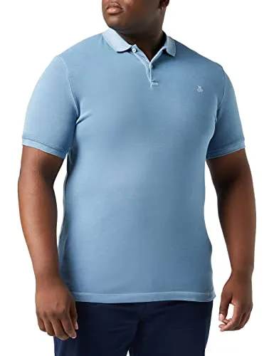 Marc O'Polo Herren Kurzarm-Poloshirt mit Stretch-Anteil, Kashmir Blue, XS - Poloshirt für Herren aus 100% Bio-Baumwolle, ideal für eleganten Look und hohen Tragekomfort, perfekt für jede Gelegenheit.