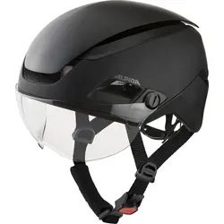 Alpina Altona VM City Touren Fahrradhelm mit Visier - Fahrradhelm für Unisex Erwachsene, mit verstellbarem Visier und integrierter Beleuchtung für optimale Sicherheit beim Straßenradsport.