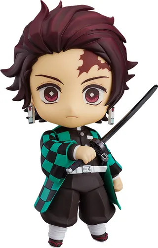 Demon Slayer Nendoroid Tanjiro Kamado Actionfigur - Detailreiche 10 cm Actionfigur aus dem beliebten Anime 'Demon Slayer', inklusive Base und viel Zubehör für kreative Spielmöglichkeiten.