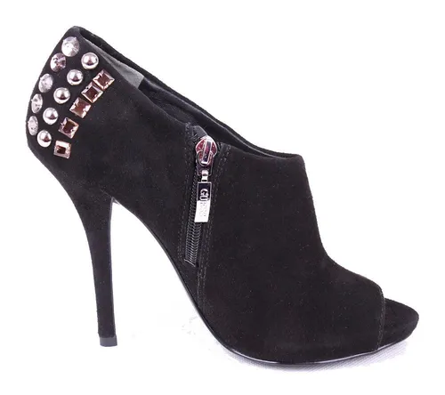 GUESS Damen Pumps Highheels Ankleboots Schwarz - Elegante Ankleboots mit 13 cm hohen Pfennigabsätzen aus hochwertigem Wildleder, perfekt für besondere Anlässe oder einen stilvollen Abend.