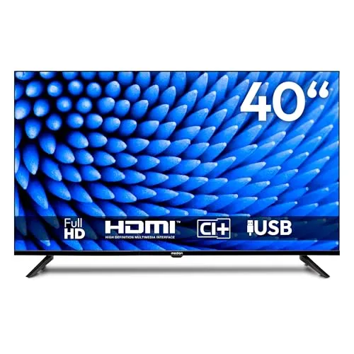 MEDION 40 Zoll Full HD Fernseher - Vielseitiger Fernseher mit Triple Tuner für DVB-T2, DVB-C, DVB-S2, zwei HDMI-Anschlüssen und integriertem Mediaplayer für unbeschwertes Entertainment.