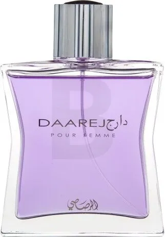 Rasasi Eau de Parfum Daarej Pour Femme 100ml - Eau de Parfum mit fruchtig-blumigem Duft, der Romantik versprüht. Ein einzigartiger grüner Akkord und sanfte Noten von Bernstein und Patchouli machen dieses Parfüm zu einem besonderen Erlebnis.