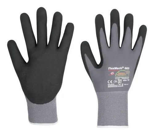 KCL Handschuh FlexMech 663, Größe 10 - 66310 - Hochwertige Arbeitshandschuhe für optimalen Grip und Komfort, ideal für präzise Arbeiten in verschiedenen Branchen.