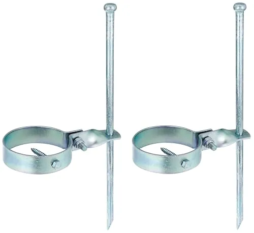 Alberts 204563 Schaukelanker | für die Befestigung am Boden | galvanisch gelb verzinkt | Länge 390 mm | Schellen-Ø 100 mm | 2er Set