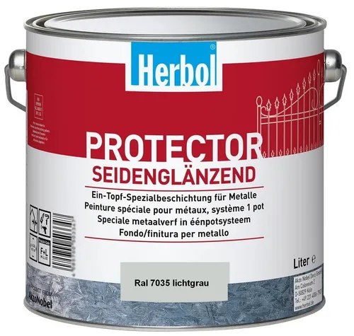 2,5L Herbol Protector Metalllack lichtgrau Ral 7035 von Herbol