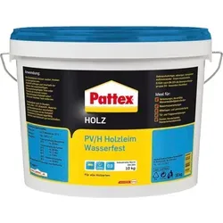 PATTEX Holzleim Wasserfest - 10000 g - Wasserfester D3-Holzleim für anspruchsvolle Projekte, bietet starke und langlebige Verbindungen, ideal für Holzbauvorhaben in feuchten Umgebungen.
