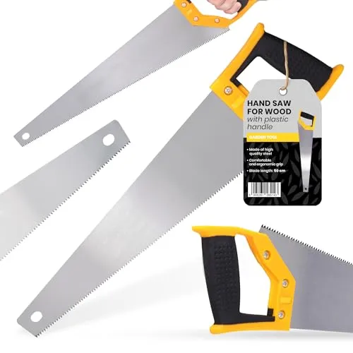 Handsäge Säge 500 mm Fuchsschwanz Holzsäge Baumsäge Sägeblatt Bausäge Gartensäge Gehärteter Scharfe Präzisionszähne Mehrzwecksäge Metallsäge mit Rutschfester Griff