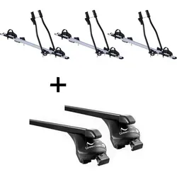 3x SAGITTAR Fahrradträger Set für Mini Clubman ab 2016 - Komplettset mit 3 hochwertigen Fahrradträgern und einem Relingträger für den sicheren Transport von Fahrrädern auf dem Dach. Perfekt für alle Fahrradtypen bis 15 kg.