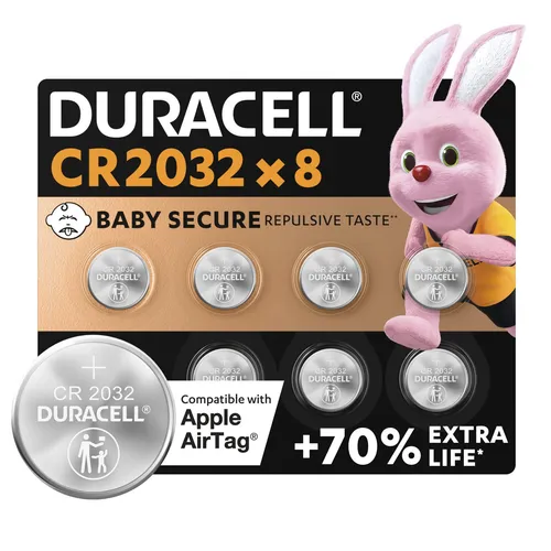 Duracell CR2032 Knopfzellen, 8 Stück von Duracell