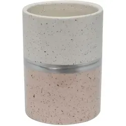 Douceur D'Intérieur - Zahnputzbecher Aus Keramik, Grau, 7 X 10 Cm