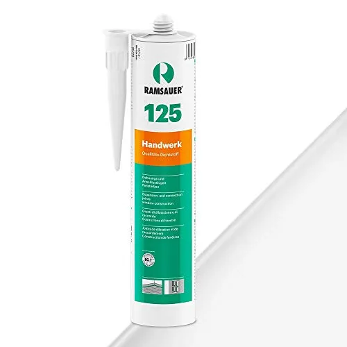 Ramsauer 125 Handwerk schwarzbraun 310 ml Kartusche Neutraler Silikondichtstoff für Anschlussfugen & Fliesen