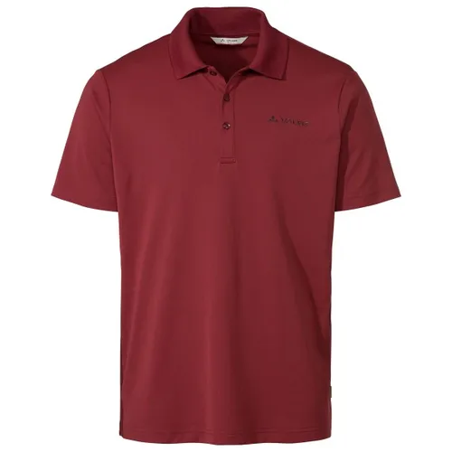 VAUDE Men's Essential Polo Shirt Carmine L - Poloshirt aus 100% recyceltem Polyester, umweltfreundlich und ideal für aktive Männer.