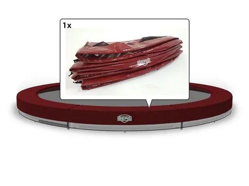 Berg Trampolin-Randabdeckung Ersatzteil 380 cm rund rot - Elite InGround Federabdeckung