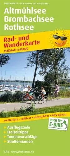 Altmühlsee - Brombachsee - Rothsee: Rad- und Wanderkarte mit Ausflugszielen, Einkehr- & Freizeittipps, wetterfest, reissfest, abwischbar, GPS-genau. 1:50000 (Rad- und Wanderkarte: RuWK)