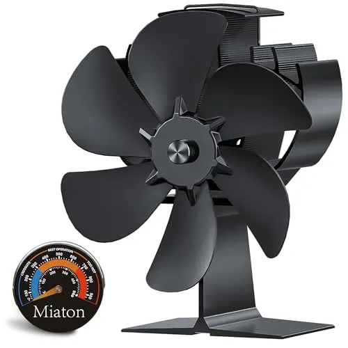 Miaton Kaminventilator Ofenventilator | Effiziente Wärmeverteilung für Kaminöfen