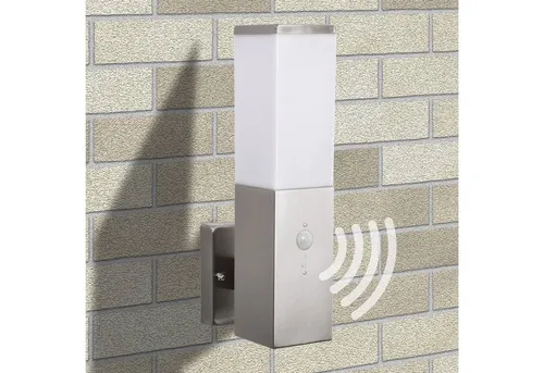 Maxkomfort Außen-Wandleuchte 446A, mit Bewegungsmelder, ohne Leuchtmittel, Wegeleuchte