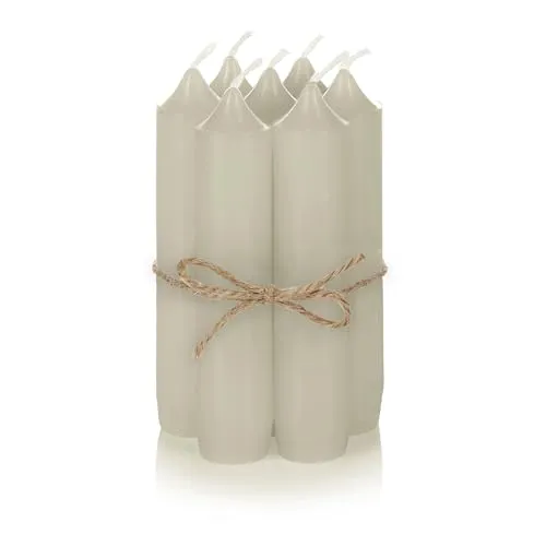 Nordstern Stabkerzen Grün-Grau 6er Pack - Kleine Kerzen für Kerzenhalter, Adventskranz oder als Baumkerze - Ideale Tisch Deko für Hochzeit oder Weihnachten - 11 x 2,2 cm