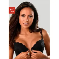Lascana Damen Push-up-BH aus Spitze mit Vorderverschluss von LASCANA 