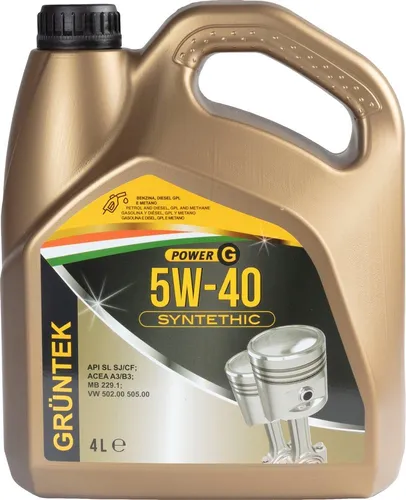 Power-G Synthetisches Öl 4L 5W40 für Diesel-, Benzin- und LPG-Motoren