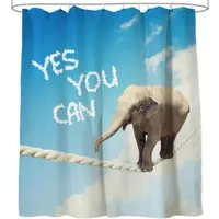 Sanilo Duschvorhang Yes you can 180 x 200 cm - Duschvorhang in hochwertiger Qualität, 100% wasserdicht und mit Anti-Schimmel-Effekt – ideal für ein gepflegtes Badezimmer.