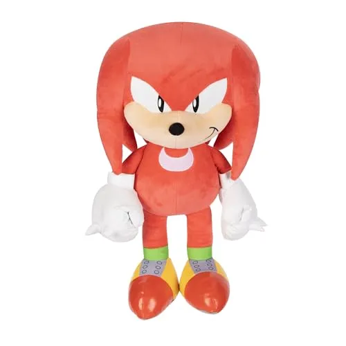 Sonic Jumbo Plüsch Knuckles Figur, 50cm - Stofftier & Kuscheltier, großes und weiches Plüschtier für Sonic-Fans, perfekt zum Kuscheln und Spielen.