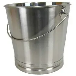 Airbrush-City Edelstahl Eimer 14 Liter in silber von Airbrush City