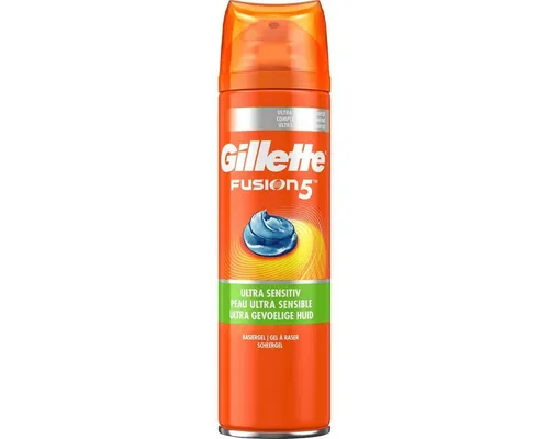 Gillette Fusion5 Gel Ultra Sensitive 200ml - 6er Pack - Rasierschäume & -gele, sorgt für eine sanfte und irritationsfreie Rasur mit ultra-sensitiver Formel für empfindliche Haut.