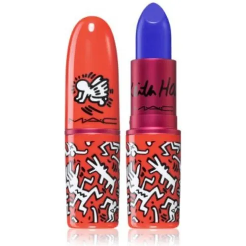 MAC Viva Glam X Keith Haring Longwear Cream Lipstick in blau von MAC Cosmetics